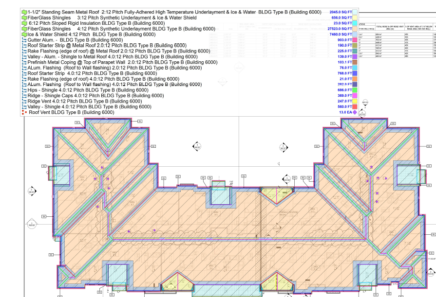 Roofing & Underlayment Takeoff