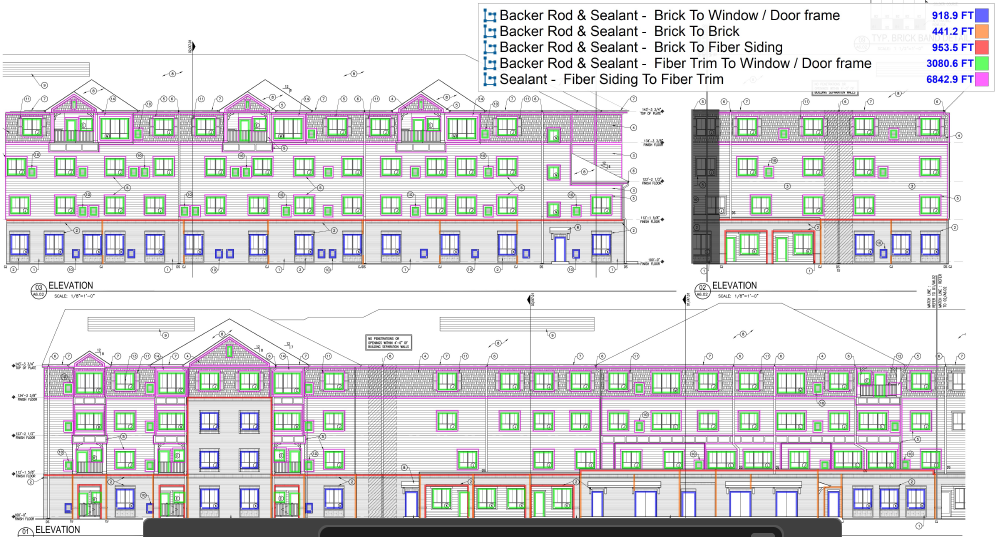 Exterior Elevation — Sealants & Backer Rod